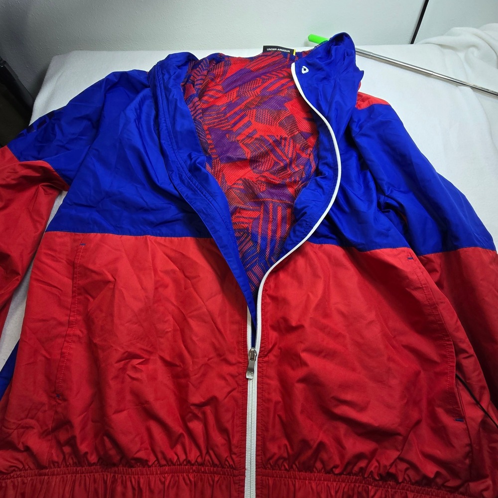 Under Armour Hood Speakers Windbreaker Jacket Mens XL Wired Working Audio Sound‎ - Picture 5 of 14